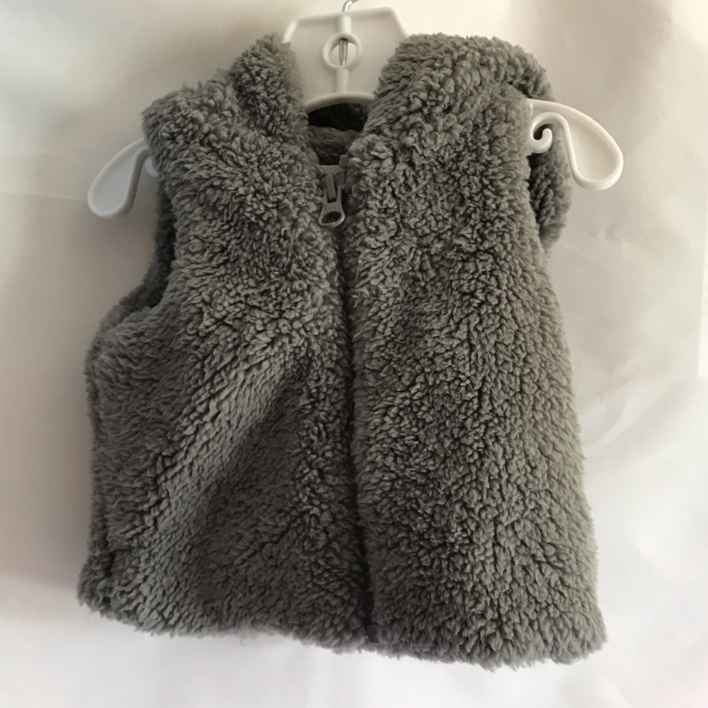 GYMBOREE Baby Furry Sleeveless Hoody